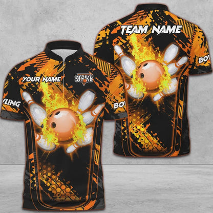 Custom Flame Bowling Jersey For Team BO0035