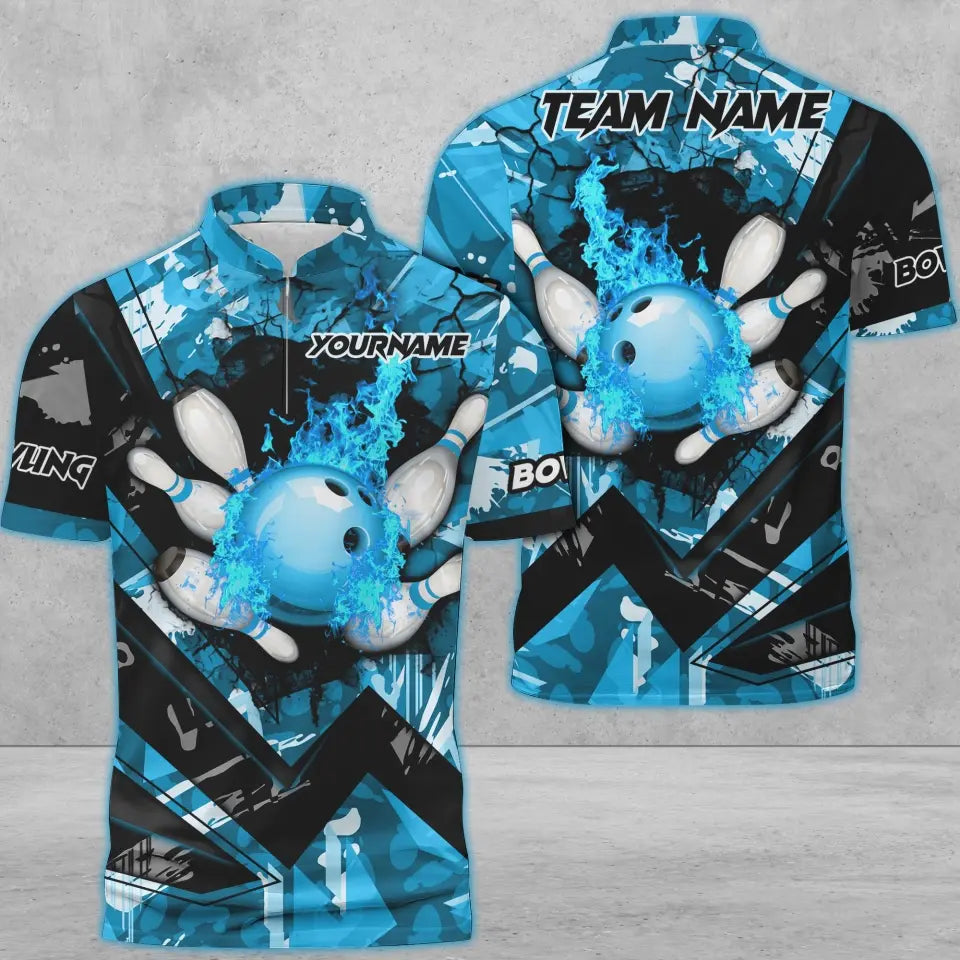 Custom Flame Bowling Jersey For Team BO0231