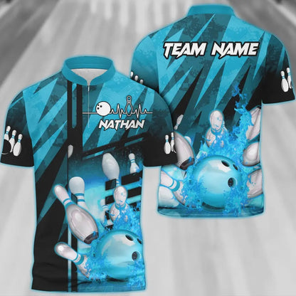 Custom Flame Bowling Jersey For Team BO0232