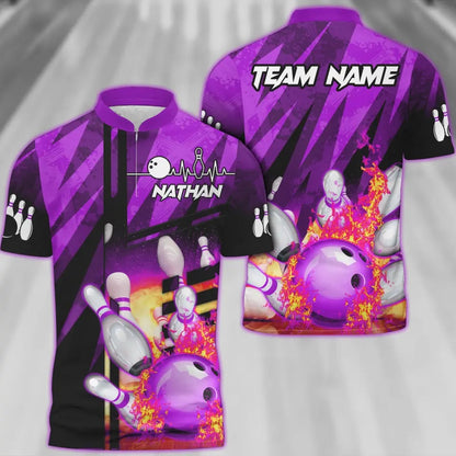 Custom Flame Bowling Jersey For Team BO0232