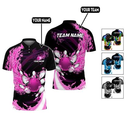 Custom Bowling Polo Shirts For Team BO0340