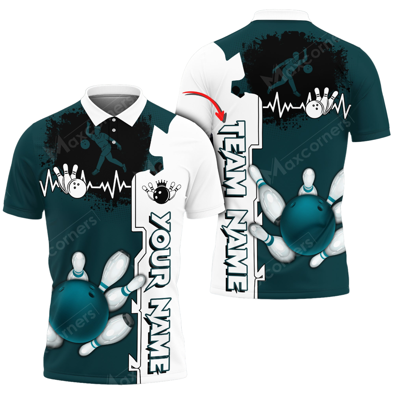 Custom Bowling Polo Shirts For Team BO0351