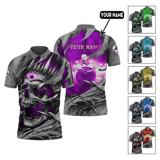 Custom Skull Bowling Polo Shirts Unisex BO0374