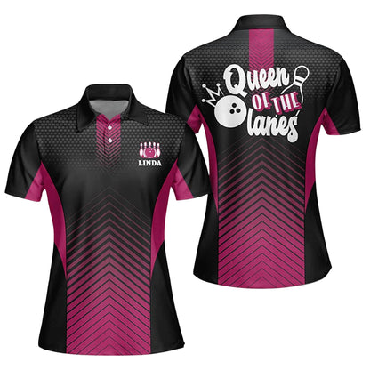 Custom Queen Of The Lanes Bowling Polo BW0009