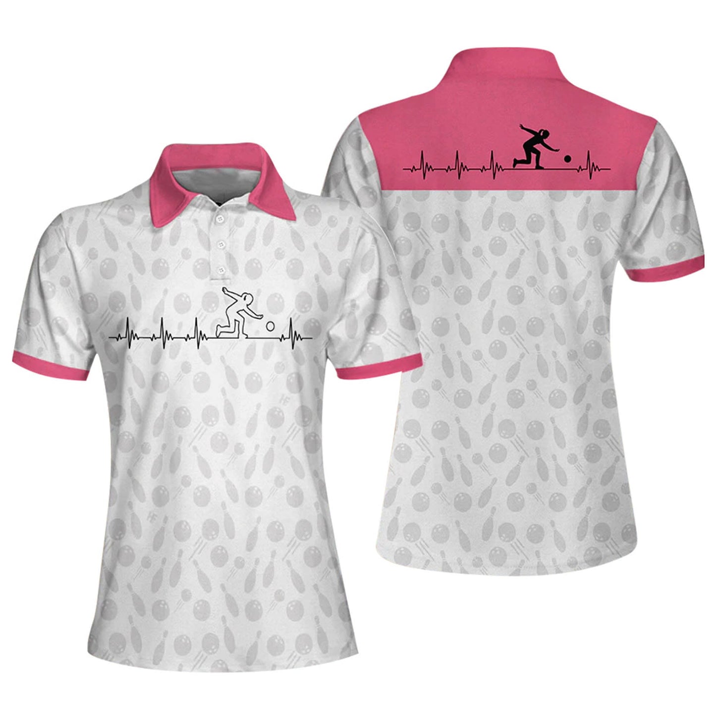 Custom Heartbeat Ladies Bowling Shirt BW0016