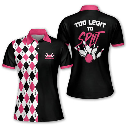 Too Legit To Split Womens Bowling Polo BW0096