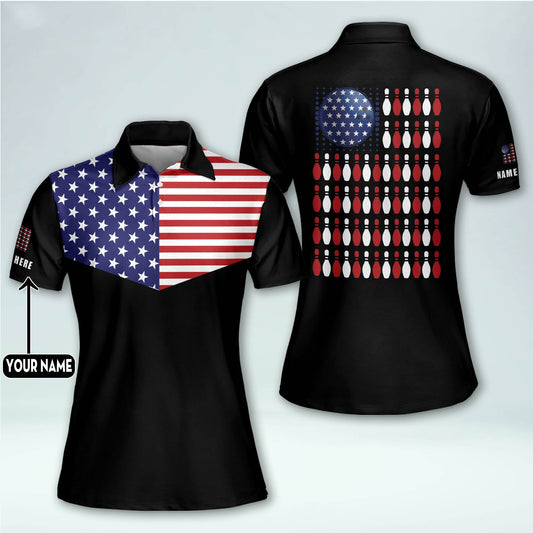 Custom American Bowling Shirts Women BW0115