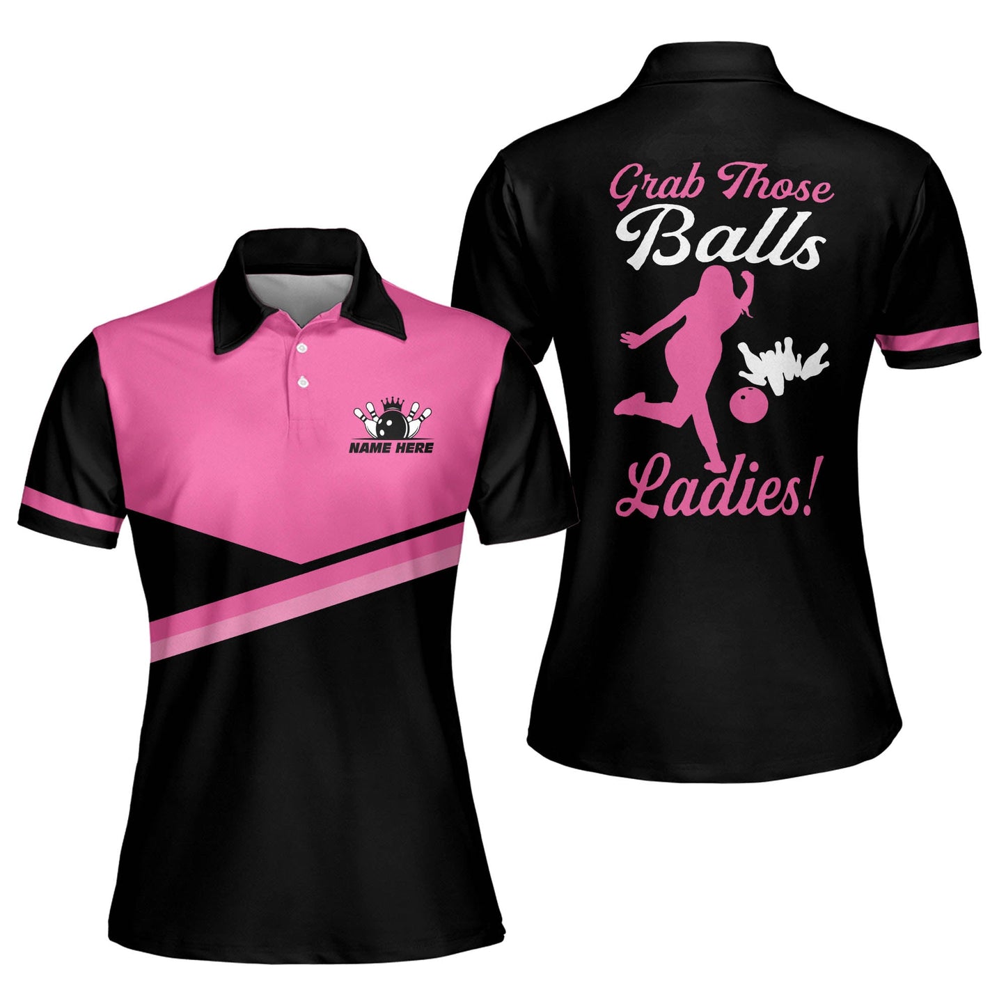 Grab Those Balls Ladies Bowling Shirts BW0064