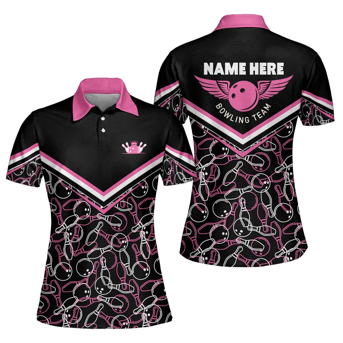 Custom Womens Bowling Polo Shirts BW0040