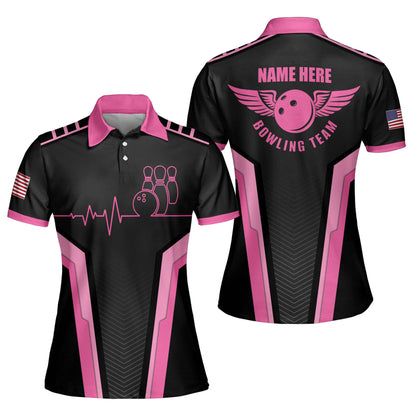 Custom Heartbeat Pulse Bowling Shirts BW0073