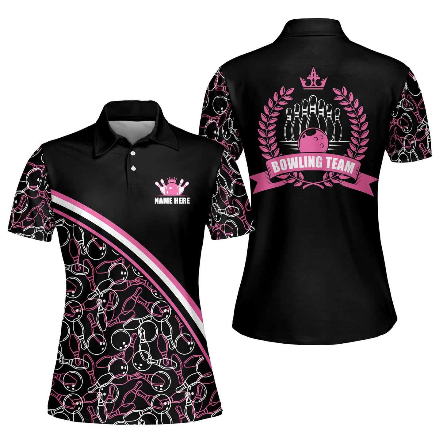 Custom Womens Bowling Polo Shirt BW0053