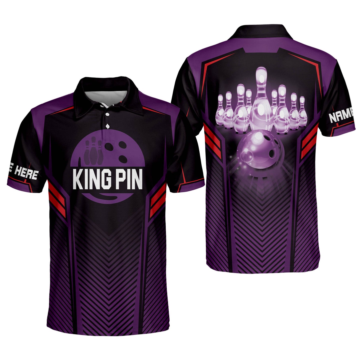 Custom Kingpin Crazy Bowling Shirts BM0080