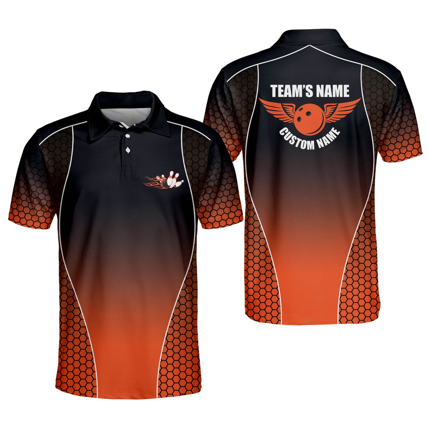 Custom Bowling Polo Shirts Unisex BM0091