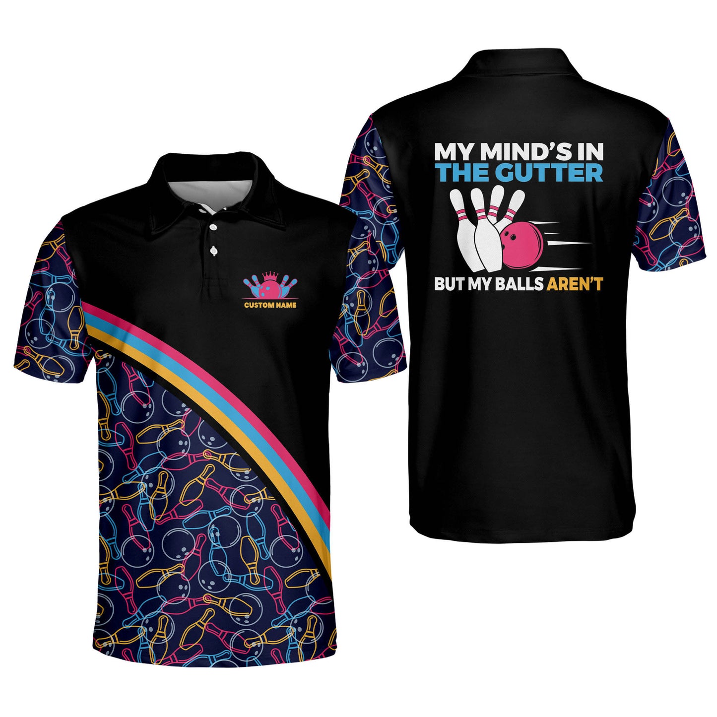 My Mind's In The Gutter Bowling Polo BM0022