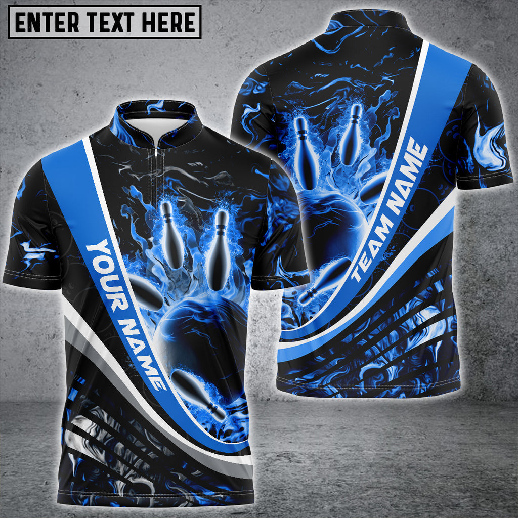 Custom Skull Flame Bowling Jersey For Team BO0154