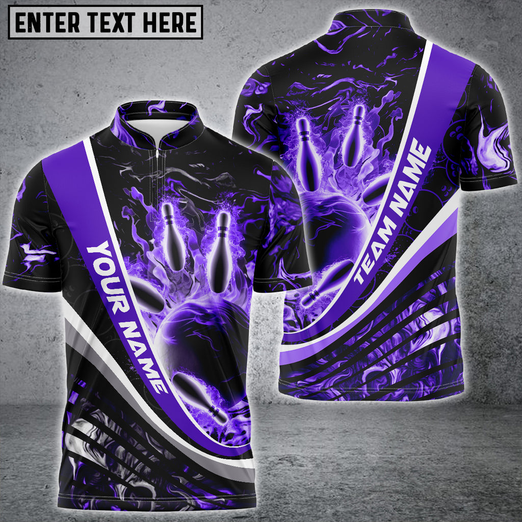 Custom Skull Flame Bowling Jersey For Team BO0154