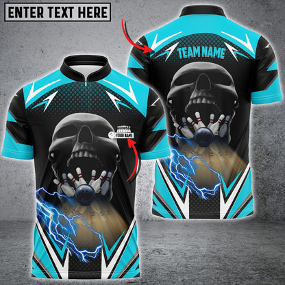 Custom Skull Bowling Jersey For Team BO0018