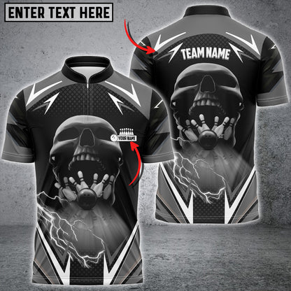 Custom Skull Bowling Jersey For Team BO0018