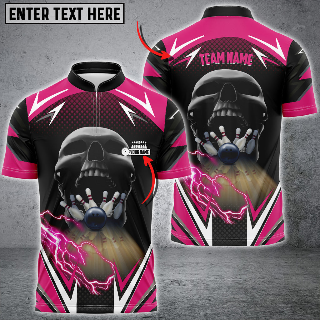 Custom Skull Bowling Jersey For Team BO0018