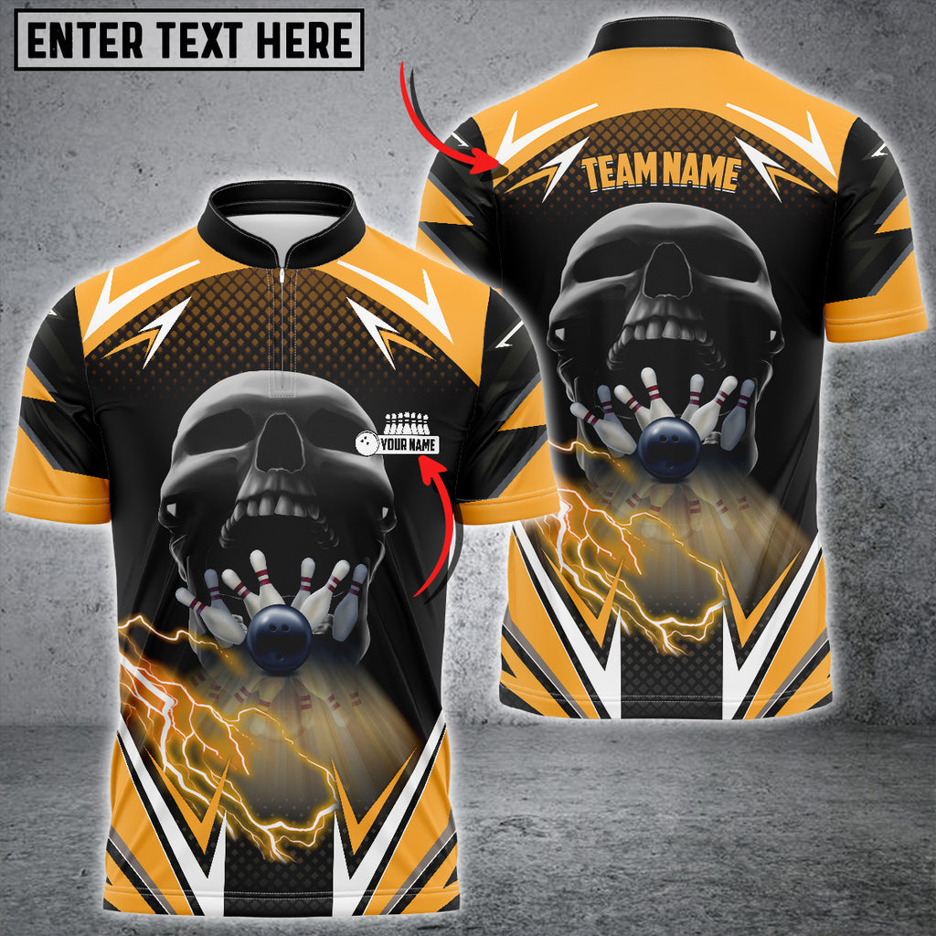 Custom Skull Bowling Jersey For Team BO0018