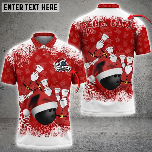 Custom Christmas Bowling Polo Shirts For Team BO0072