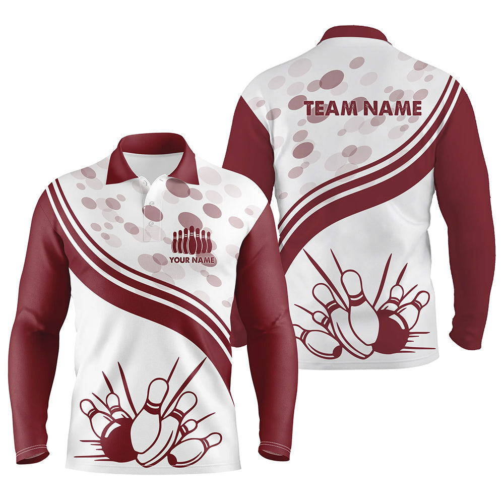 Custom Bowling Polo Long Shirts For Team BO0219