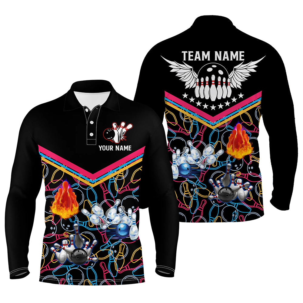 Custom Bowling Polo Long Shirts For Team BO0217