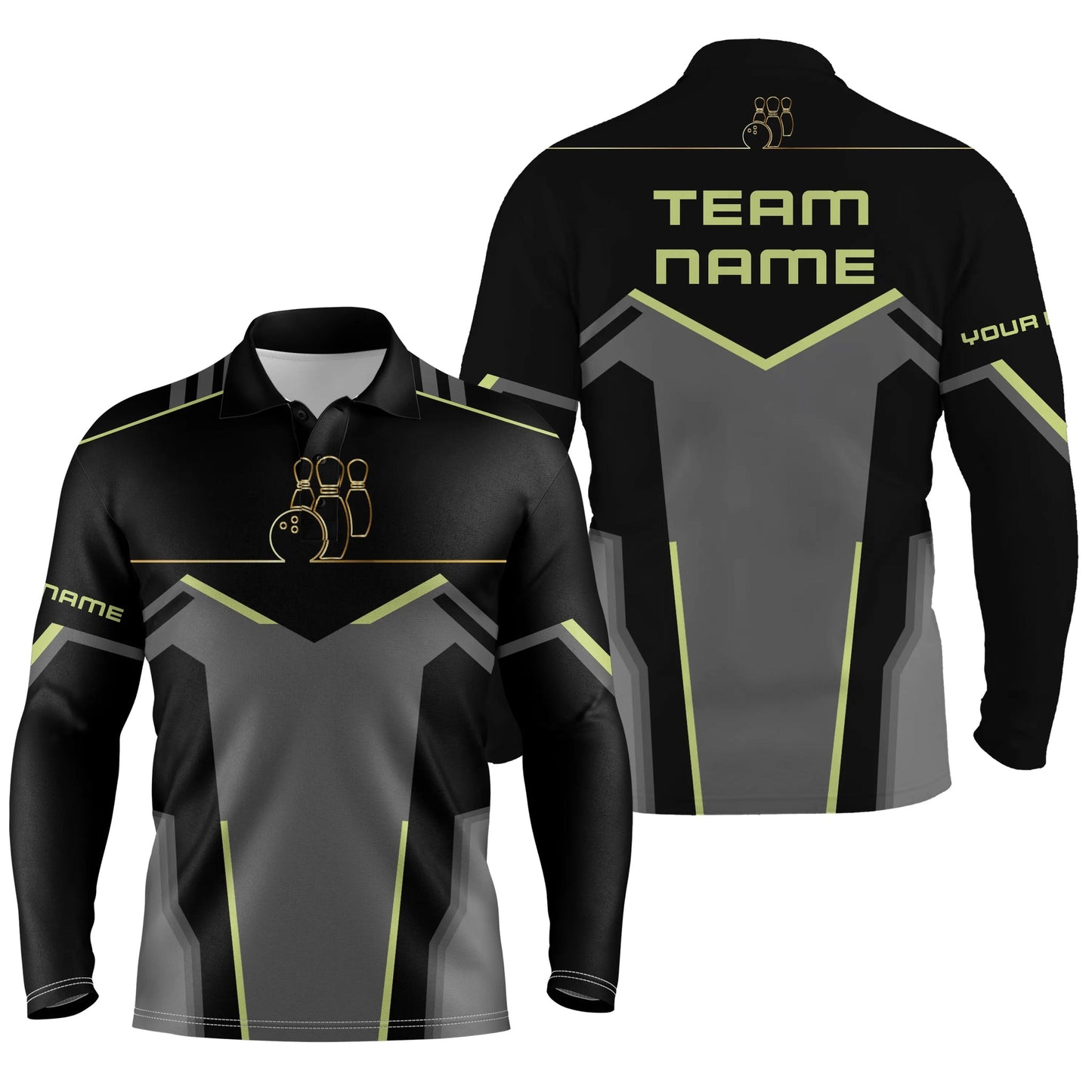 Custom Bowling Polo Long Shirts For Team BO0211