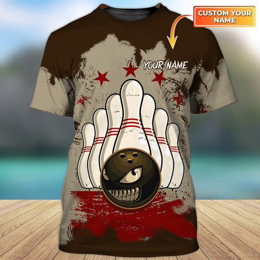 Custom 3D Bowling Tshirts For Men Women BOT0035