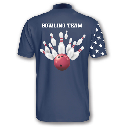 Custom Patriotic Bowling Jersey For Team BO0020