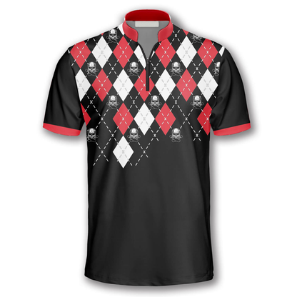 Custom Skull Bowling Jersey For Team BO0048