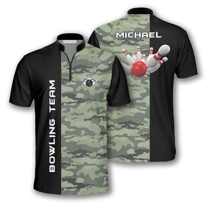 Custom Camo Bowling Jersey For Team BO0067