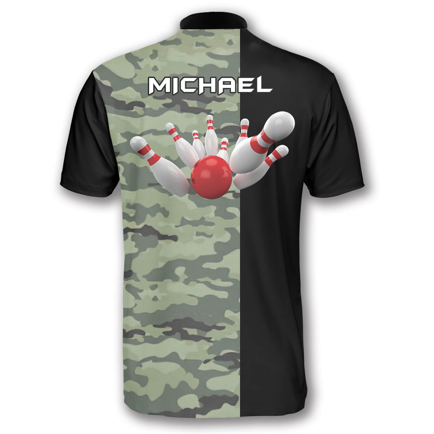 Custom Camo Bowling Jersey For Team BO0067