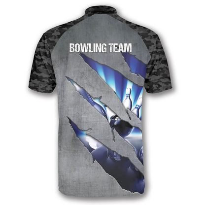 Custom Camo Bowling Polo Shirts For Team BO0069