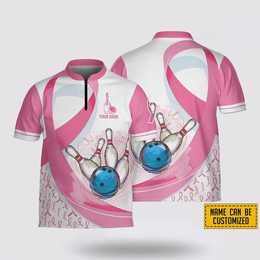 Custom Breast Cancer Bowling Jersey BO0066