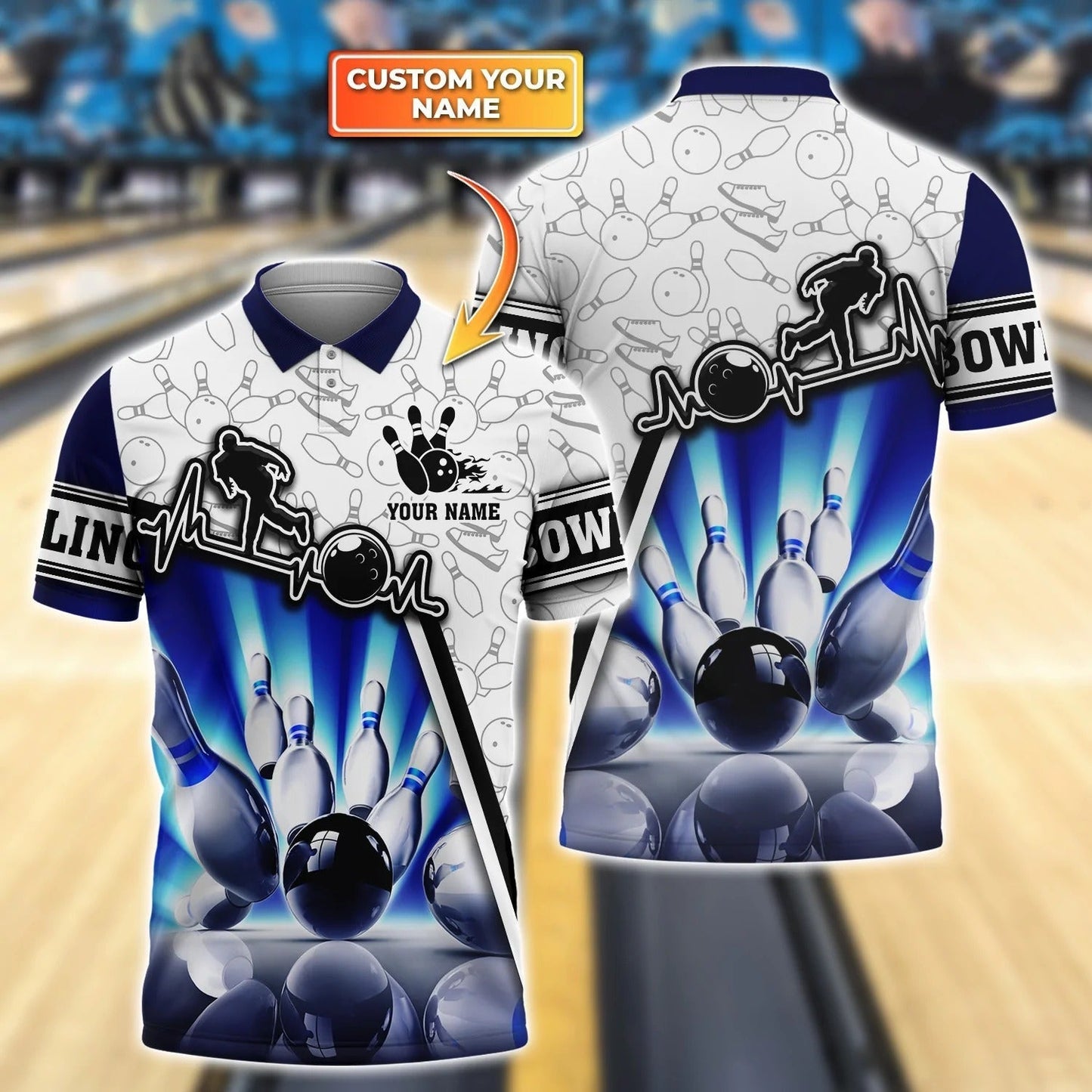 Custom Bowling Polo Shirts Men Women BO0116