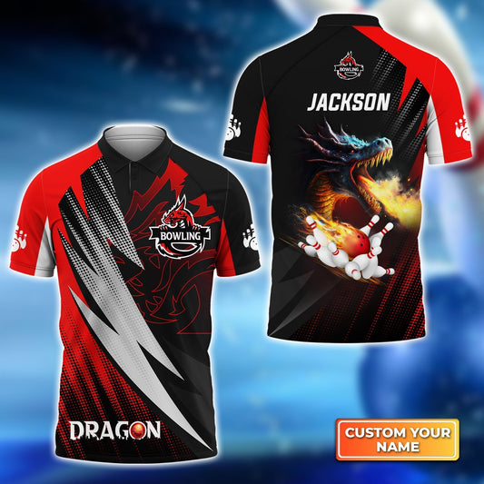 Custom Dragon Bowling Polo Shirts Unisex BO0047