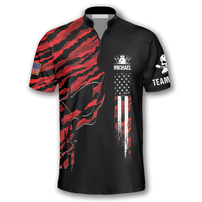 Custom American Flag Bowling Jerseys BO0036