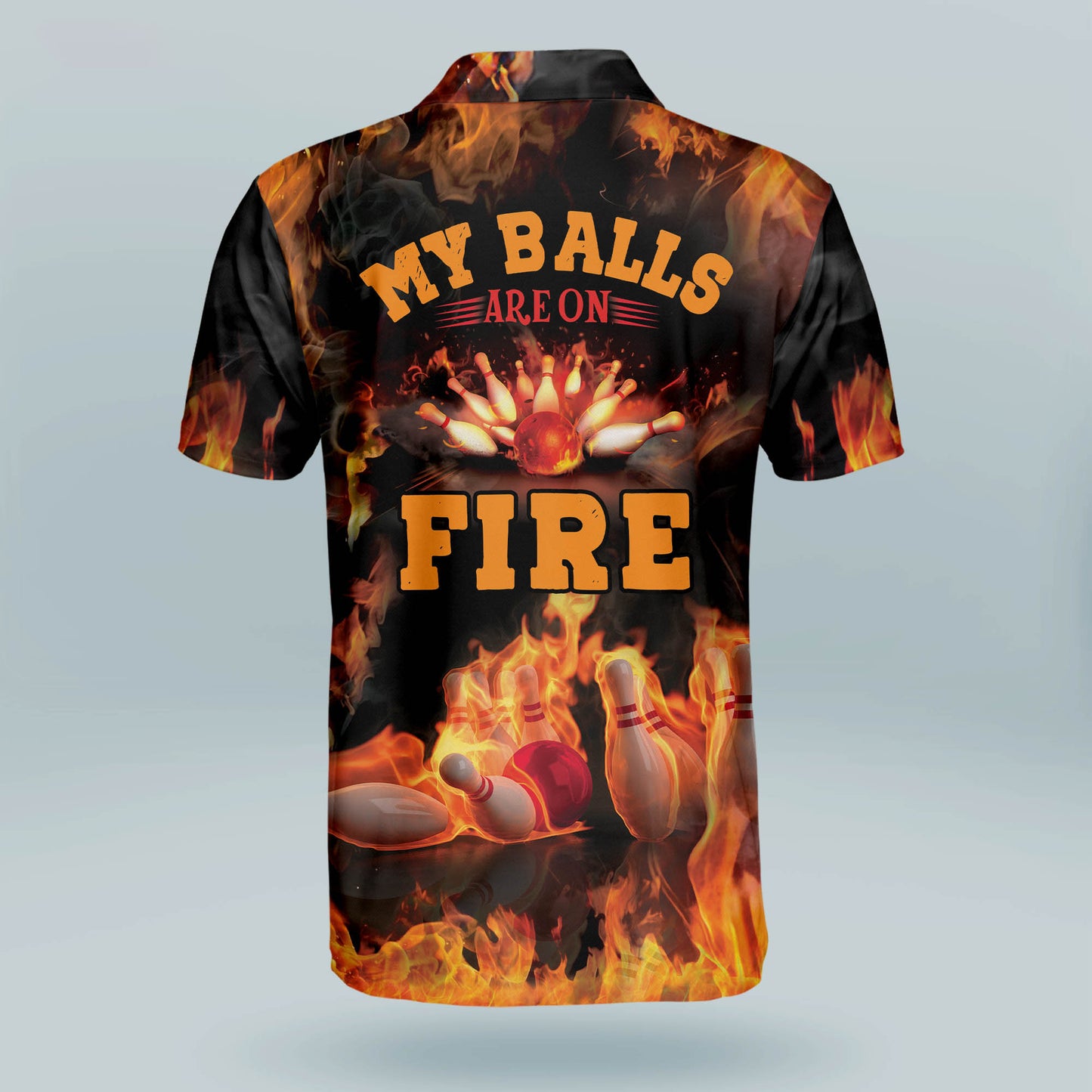 Custom My Ball On Fire Bowling Shirts BM0243