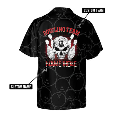 Funny Flame Skull Bowling Shirt HB0027