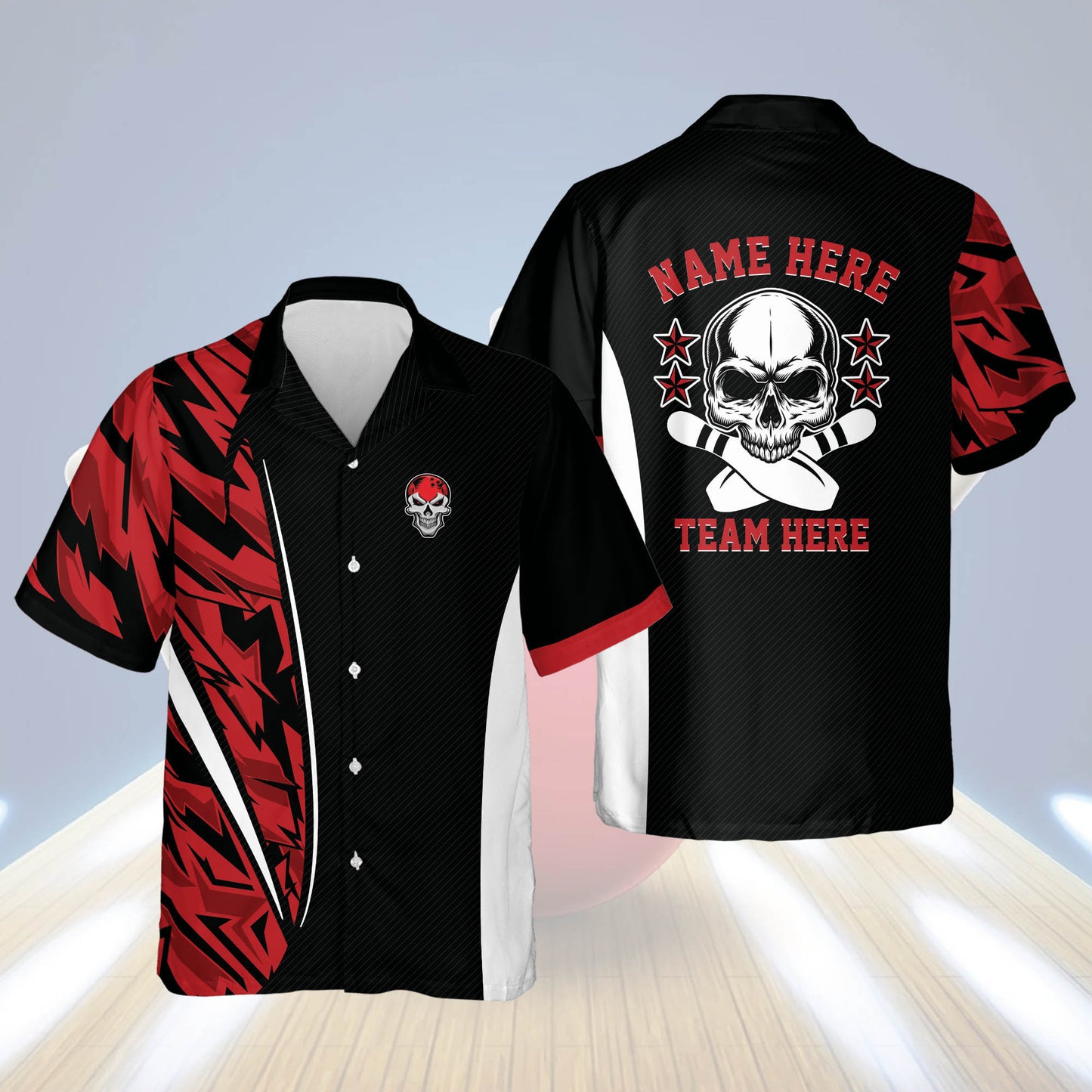 Custom Skull Bowling Hawaiian Shirt HB0070