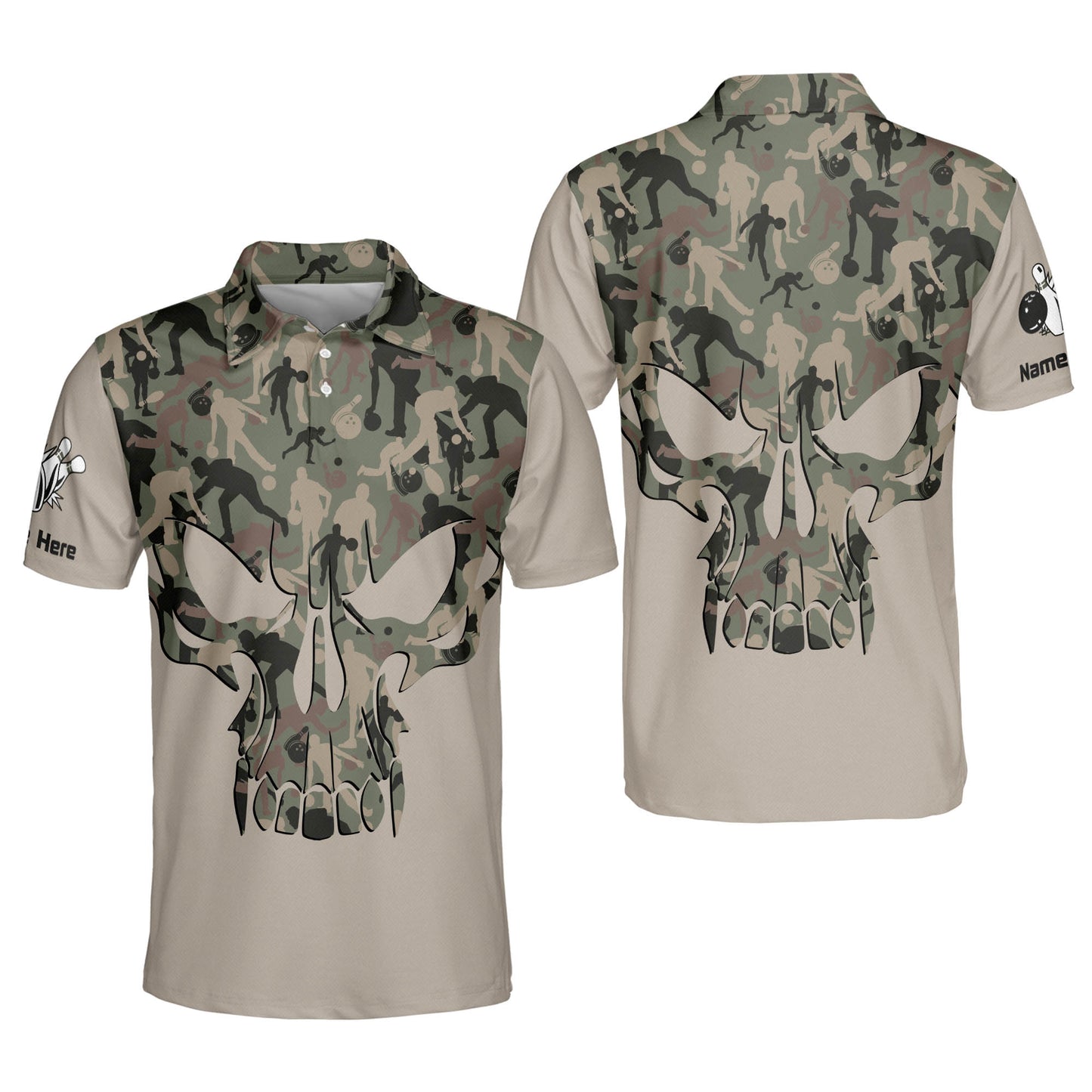 Grey Camouflage Bowling Jersey