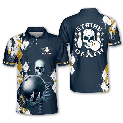 Strike Or Death Skull Bowling Shirts BM0138