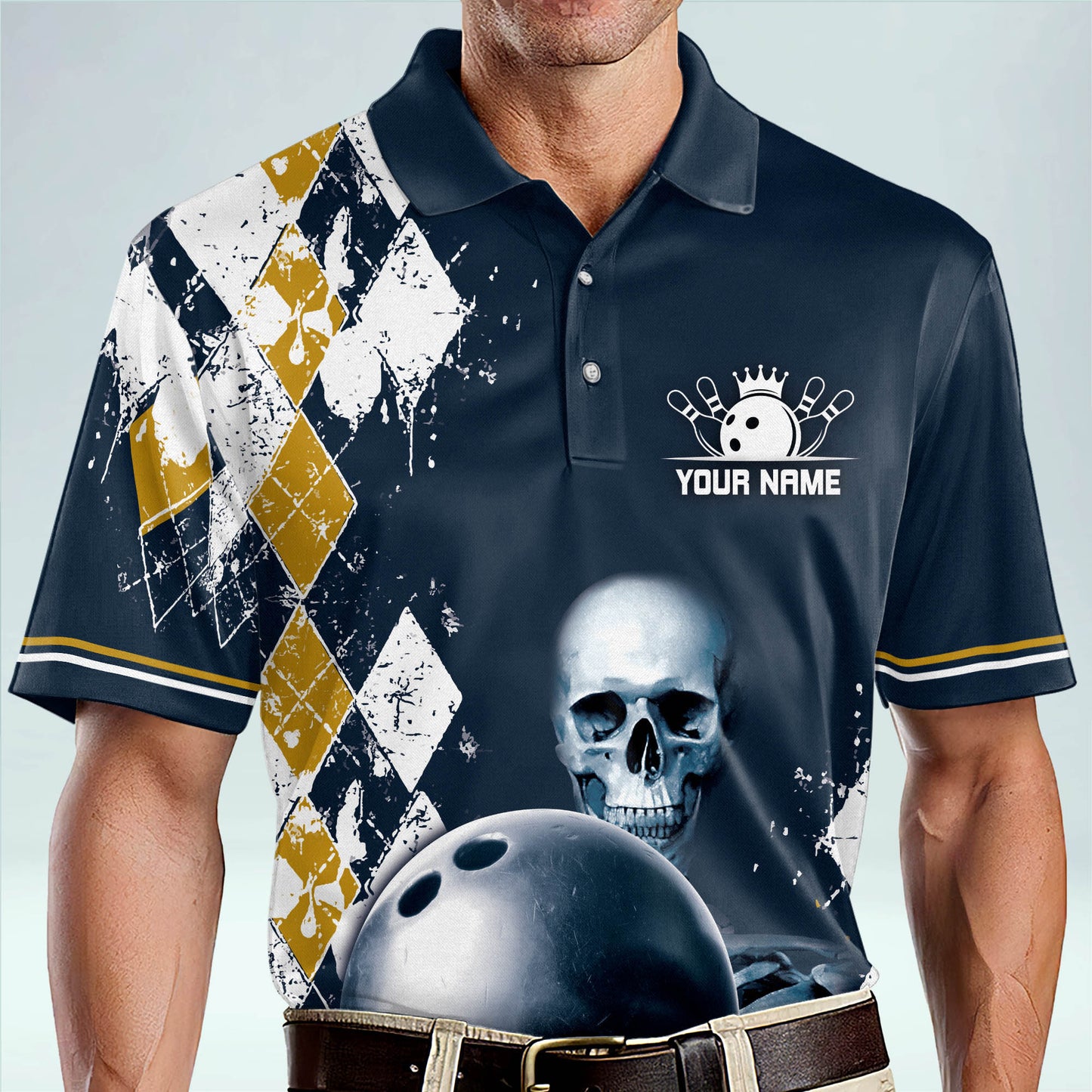 Strike Or Death Skull Bowling Shirts BM0138