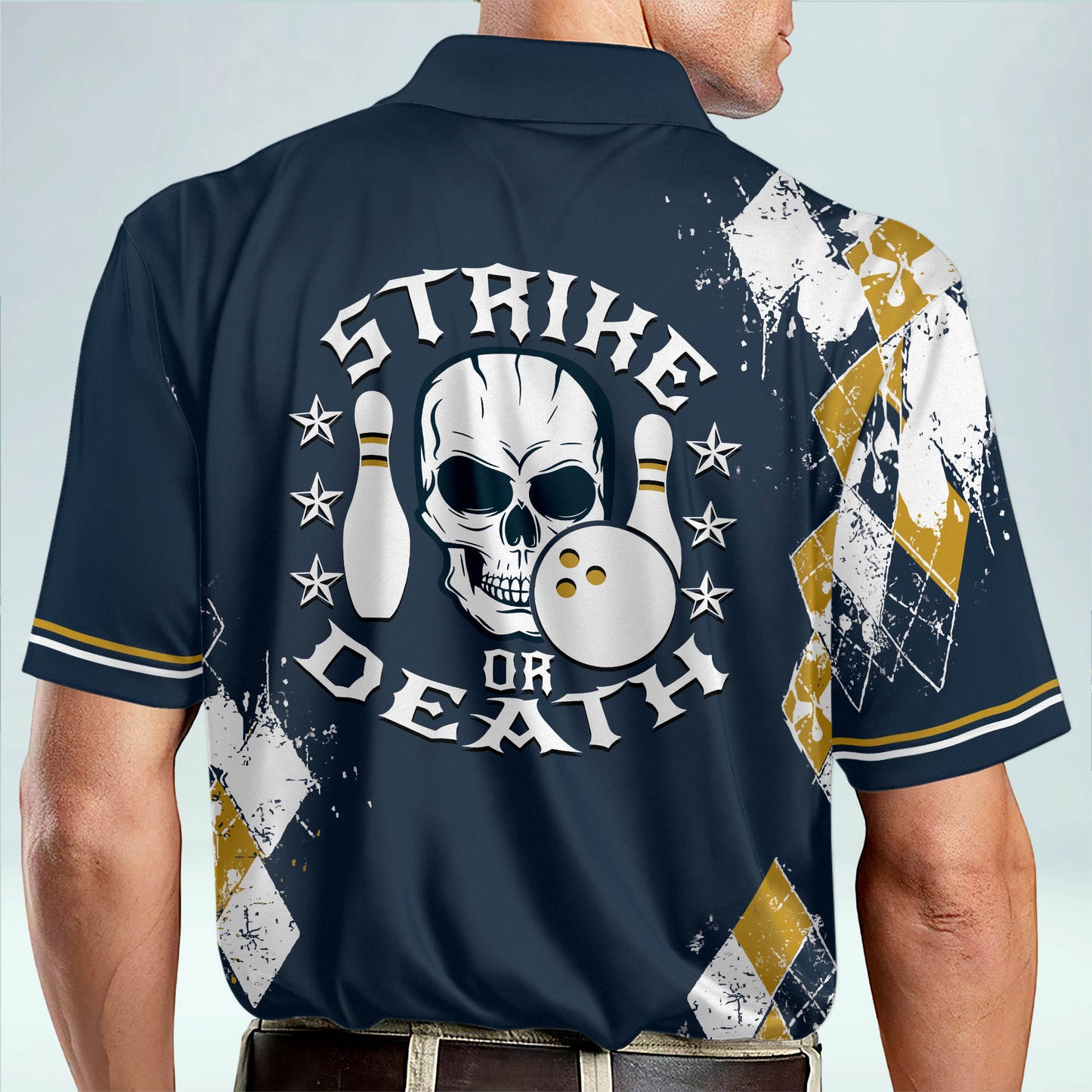 Strike Or Death Skull Bowling Shirts BM0138