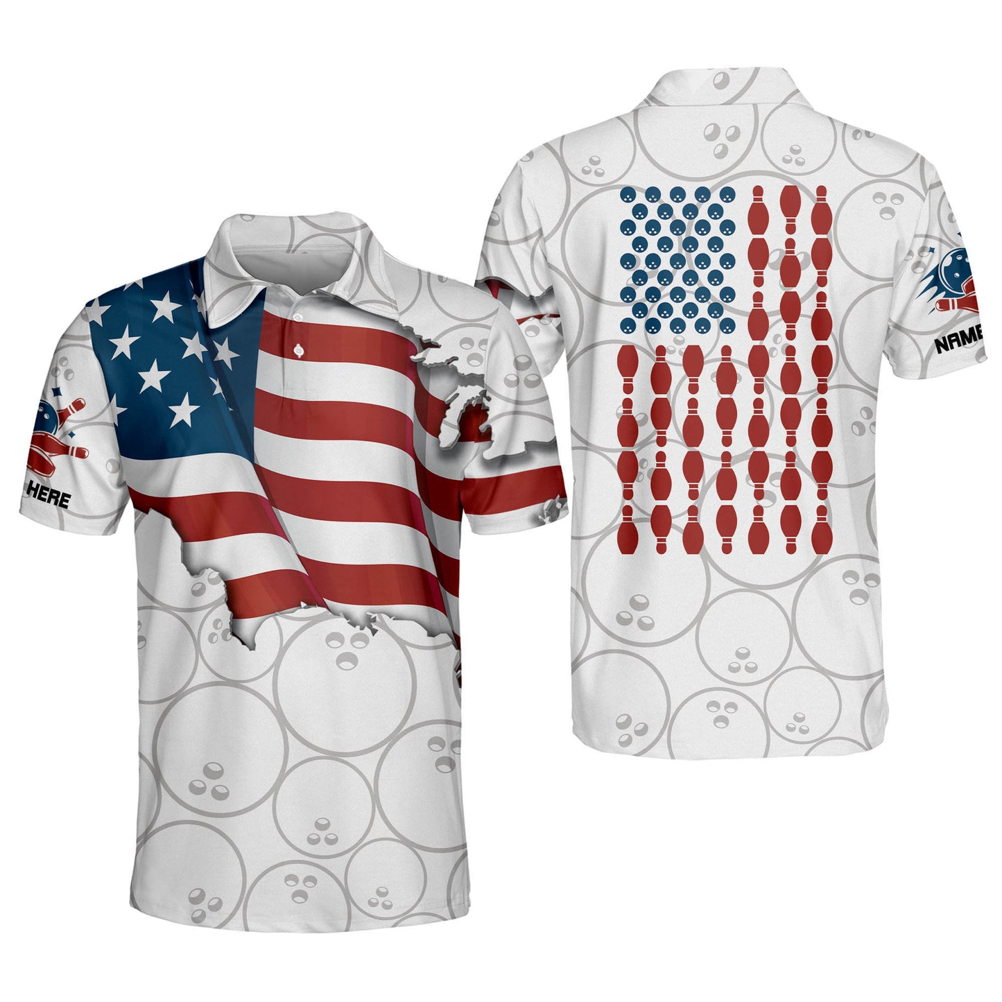 Custom American Patriotic Bowling Shirt BM0082