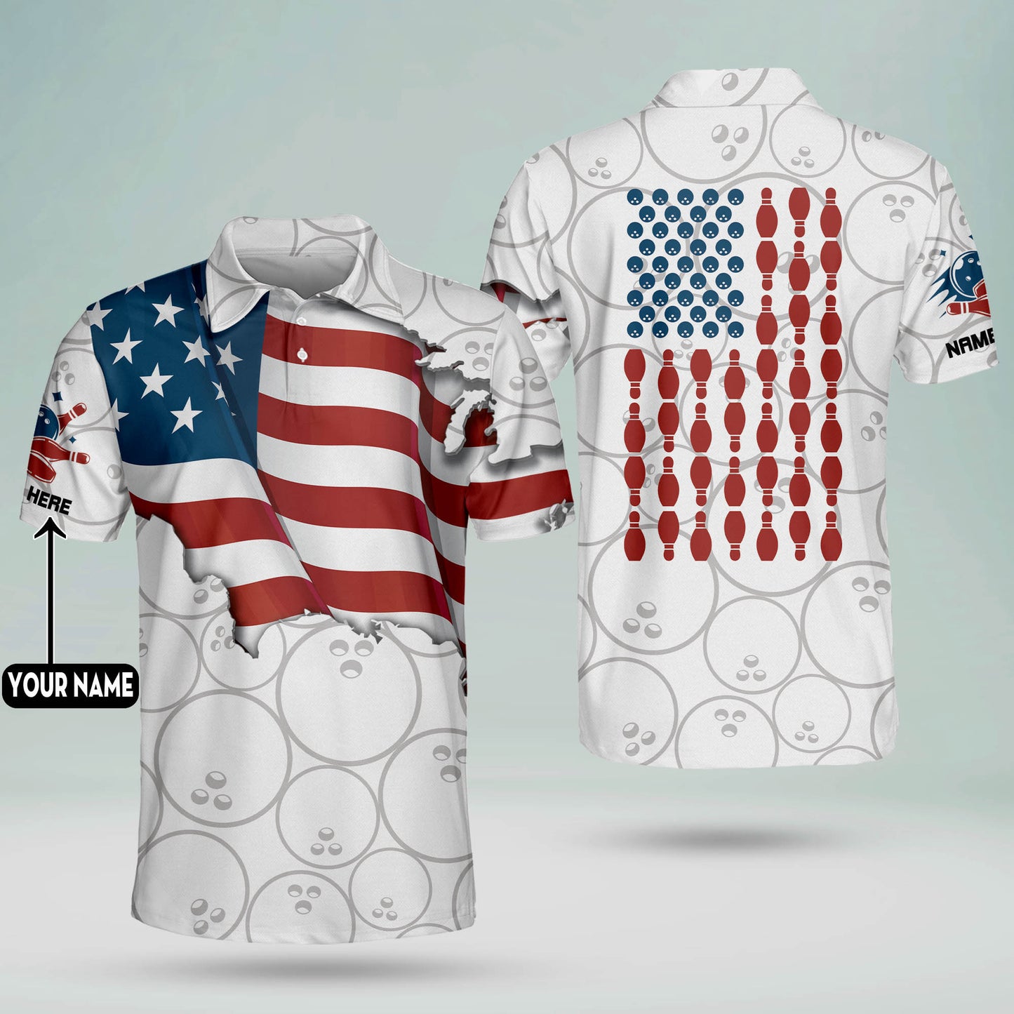 Custom American Patriotic Bowling Shirt BM0082