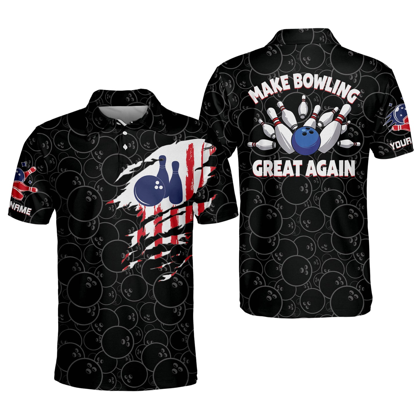 Make Bowling Great Again Bowling Shirt BM0085