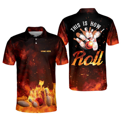 Custom Flame Bowling Shirt Retro BM0101