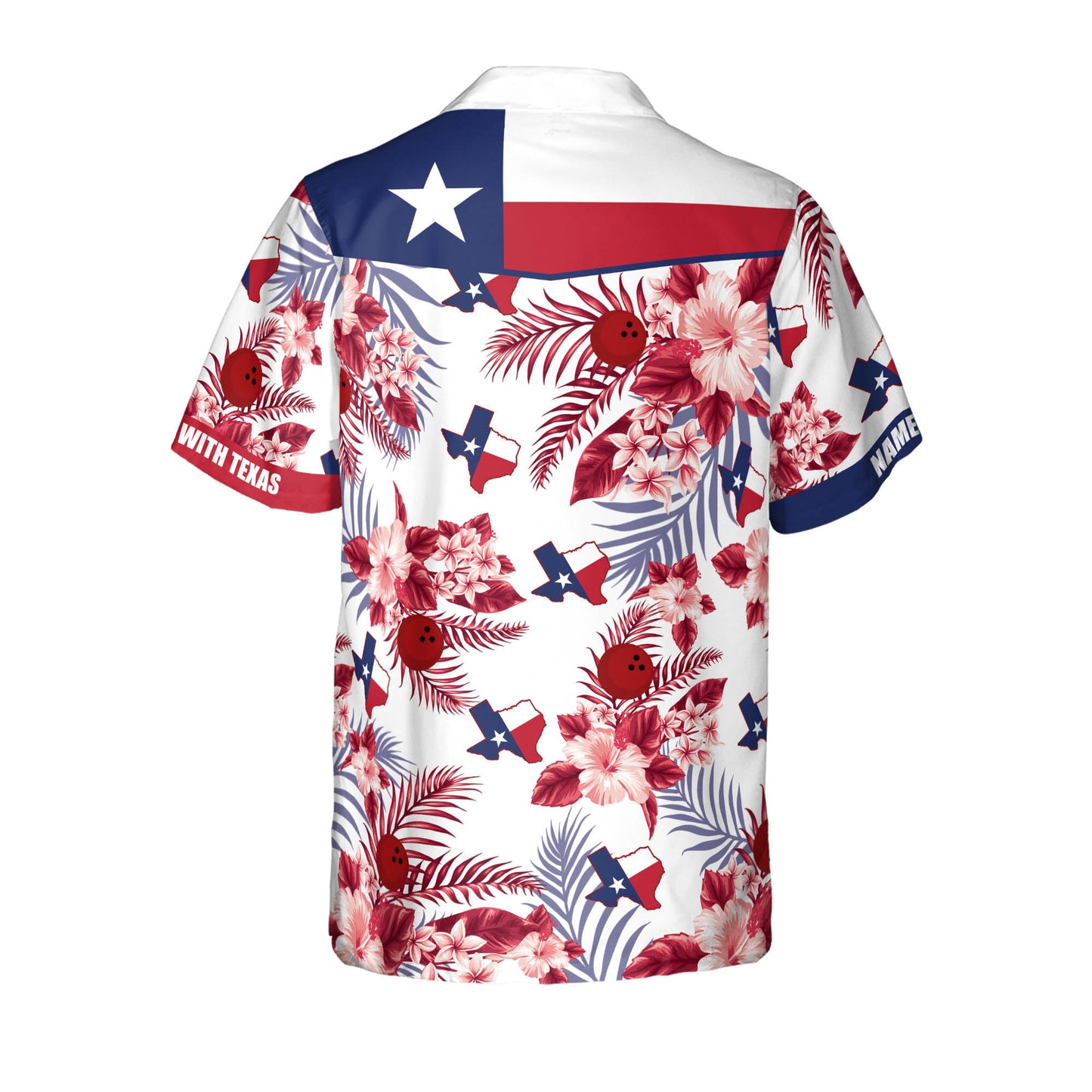 Custom Don't Mess Texas Flag Tropical Bowling Hawaiian Shirt For Men, Custom Texas Flag Bowling Shirts HB0094